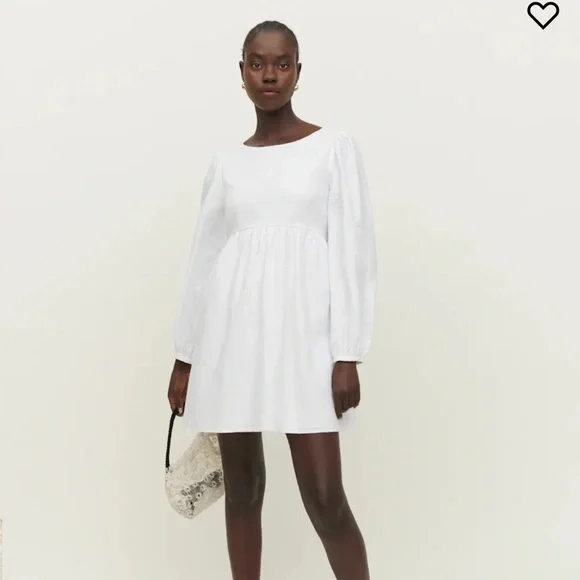 Reformation Ramone Linen Dress White - Size XS - Picture 2 of 6